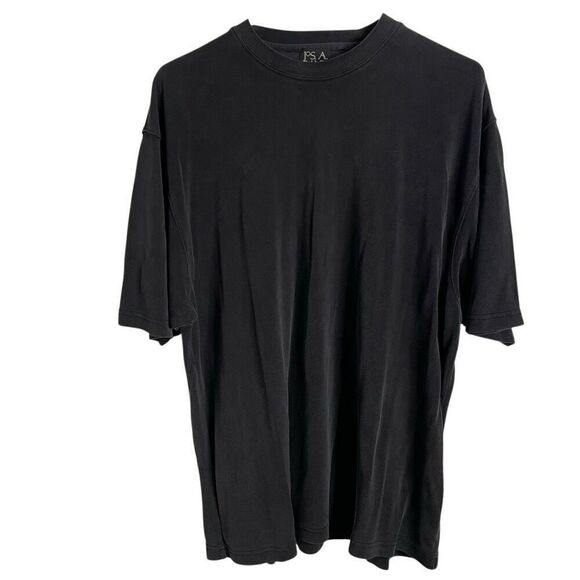 Jos. A. Bank Mens Pique Silk Crewneck XL Black Short Sleeve Work Casual Normcore - Picture 1 of 5